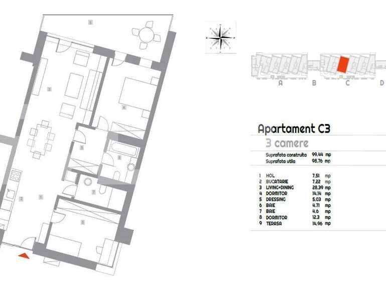 Apartament de vânzare 3 camere Baneasa - 93335AV | BLITZ București | Poza1