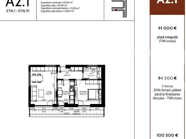 Apartament de vânzare 2 camere Pipera - 93478AV | BLITZ București | Poza1