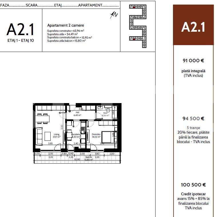 Apartament de vânzare 2 camere Pipera - 93478AV | BLITZ București | Poza1