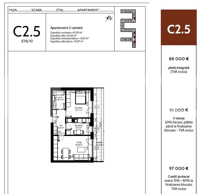 Apartament de vânzare 2 camere Pipera - 93498AV | BLITZ București | Poza1