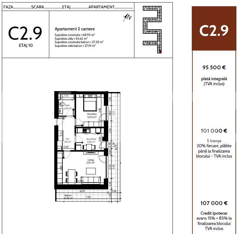 Apartament de vânzare 2 camere Pipera - 93507AV | BLITZ București | Poza1