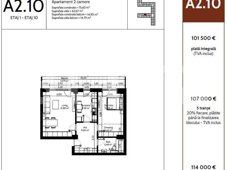 Apartament de vânzare 2 camere Pipera - 93509AV | BLITZ București | Poza1