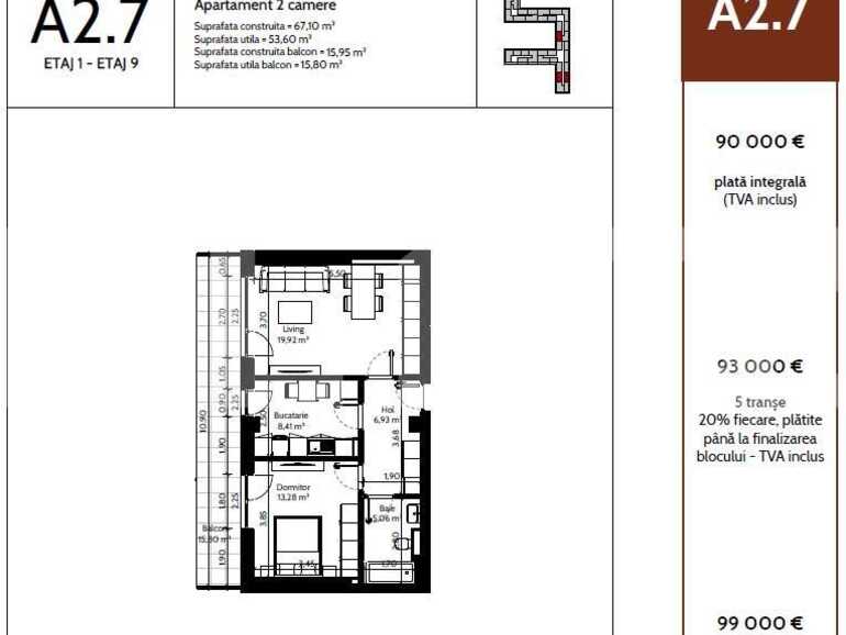 Apartament de vânzare 2 camere Pipera - 93523AV | BLITZ București | Poza1