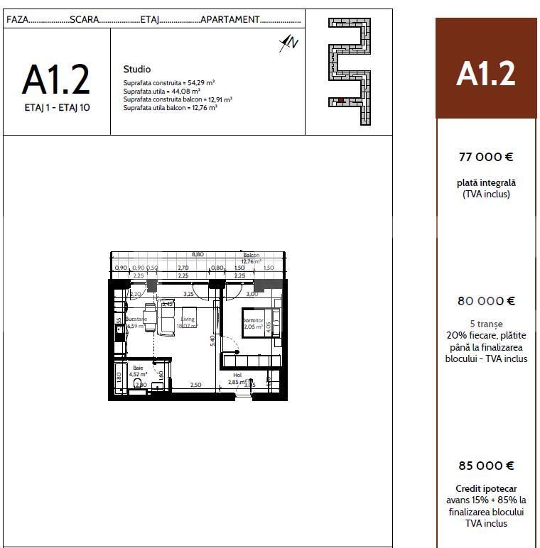 Apartament de vânzare 2 camere Pipera - 93527AV | BLITZ București | Poza1