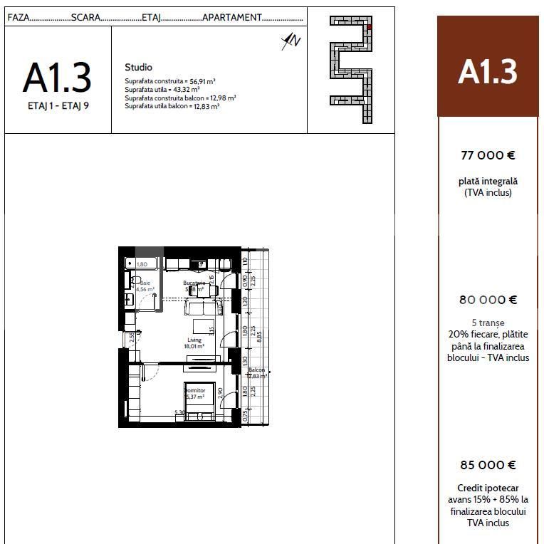 Apartament de vânzare 2 camere Pipera - 93528AV | BLITZ București | Poza1