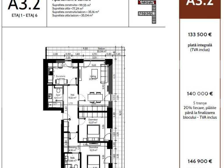 Apartament de vânzare 3 camere Pipera - 93531AV | BLITZ București | Poza1