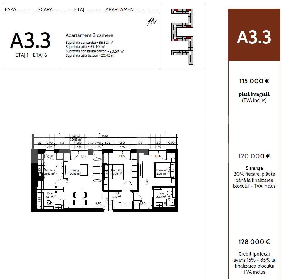 Apartament de vânzare 3 camere Pipera - 93532AV | BLITZ București | Poza1