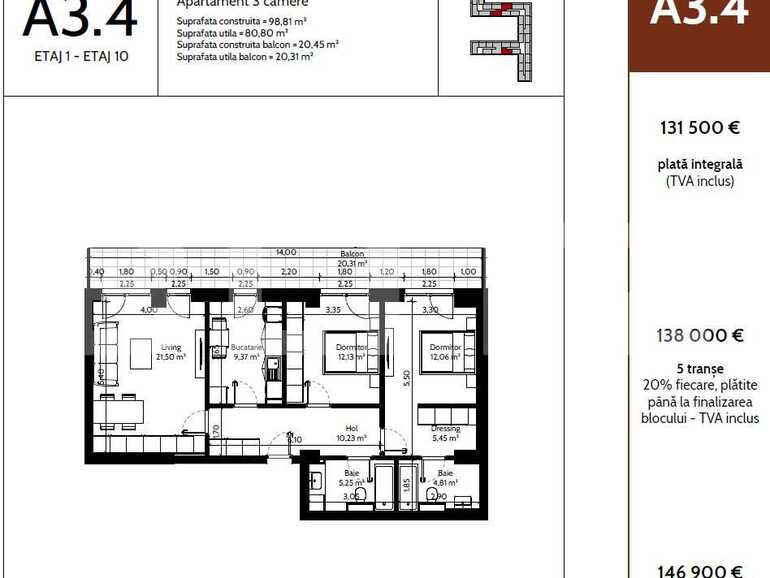 Apartament de vânzare 3 camere Pipera - 93534AV | BLITZ București | Poza1