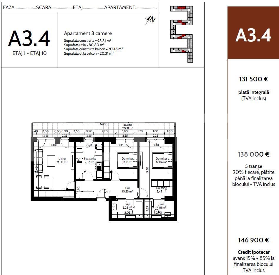 Apartament de vânzare 3 camere Pipera - 93534AV | BLITZ București | Poza1