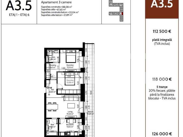 Apartament de vânzare 3 camere Pipera - 93535AV | BLITZ București | Poza1