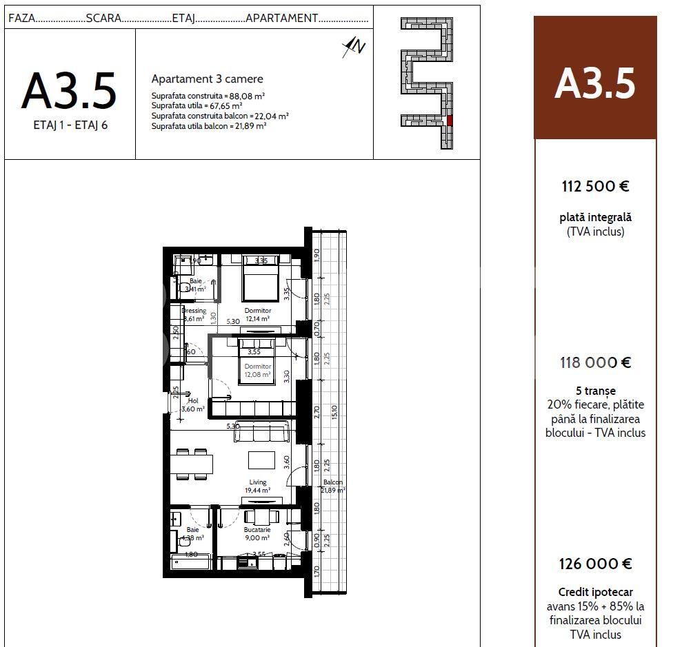 Apartament de vânzare 3 camere Pipera - 93535AV | BLITZ București | Poza1