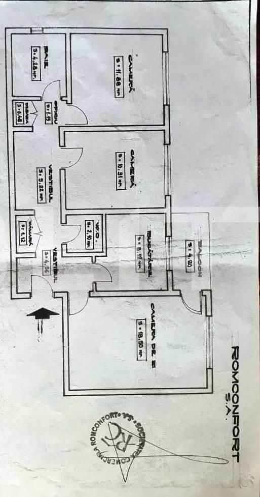 Apartament 3 camere, 73 mp, decomandat, Dristor