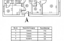 Apartament de 3 camere, 61 mp, zona Titan