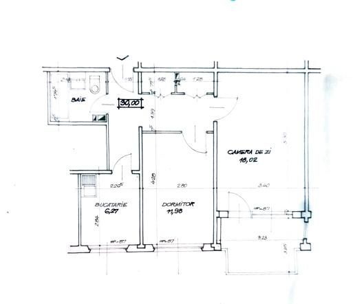 Apartament 2 camere, decomandat, 53 mp, etaj intermediar, Dristor