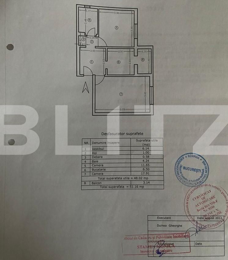 Apartament de 2 camere, decomandat, 48 mp, Dristor