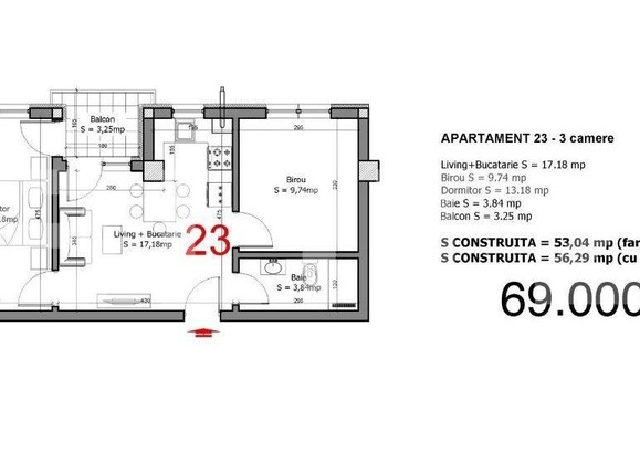 Apartament de vânzare 3 camere Tunari - 97710AV | BLITZ București | Poza1