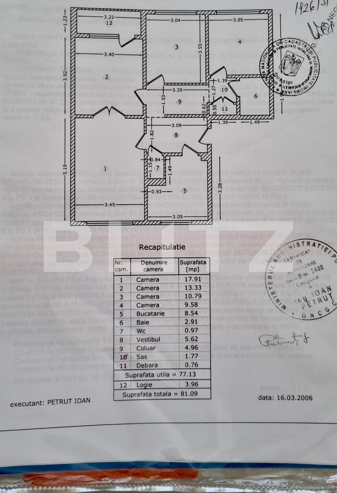 Apartament de 4 camere decomandat, 77 mp, parter, Campia Libertatii