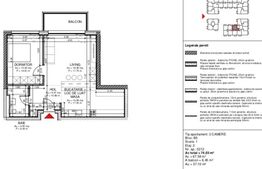 Apartament de 2 camere, loc de parcare, imobil în construcție, zona Domenii