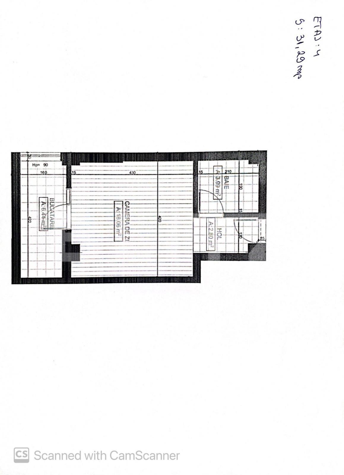 Garsoniera, 31.3mp, Cornitoiu