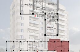 Apartament 3 camere, decomandat, 84.11mp, cartier Rovine