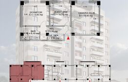 Apartament 2 camere, decomandat, 66mp, cartier Rovine