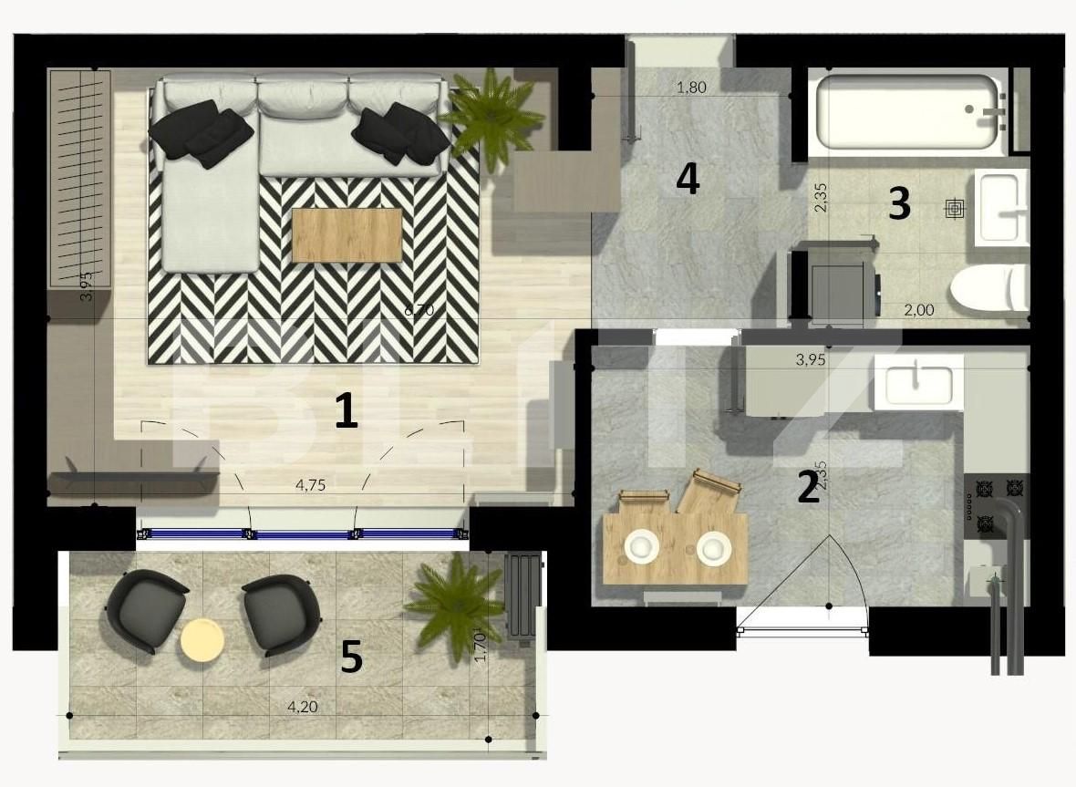 Apartament de vânzare 2 camere Calea Bucuresti - 109748AV | BLITZ Craiova | Poza1