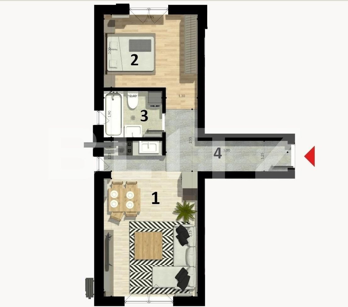 Apartament de vânzare 2 camere Calea Bucuresti - 109953AV | BLITZ Craiova | Poza2