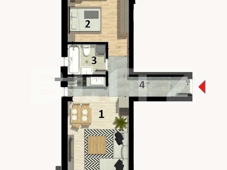 Apartament de vânzare 2 camere Calea Bucuresti - 109953AV | BLITZ Craiova | Poza1