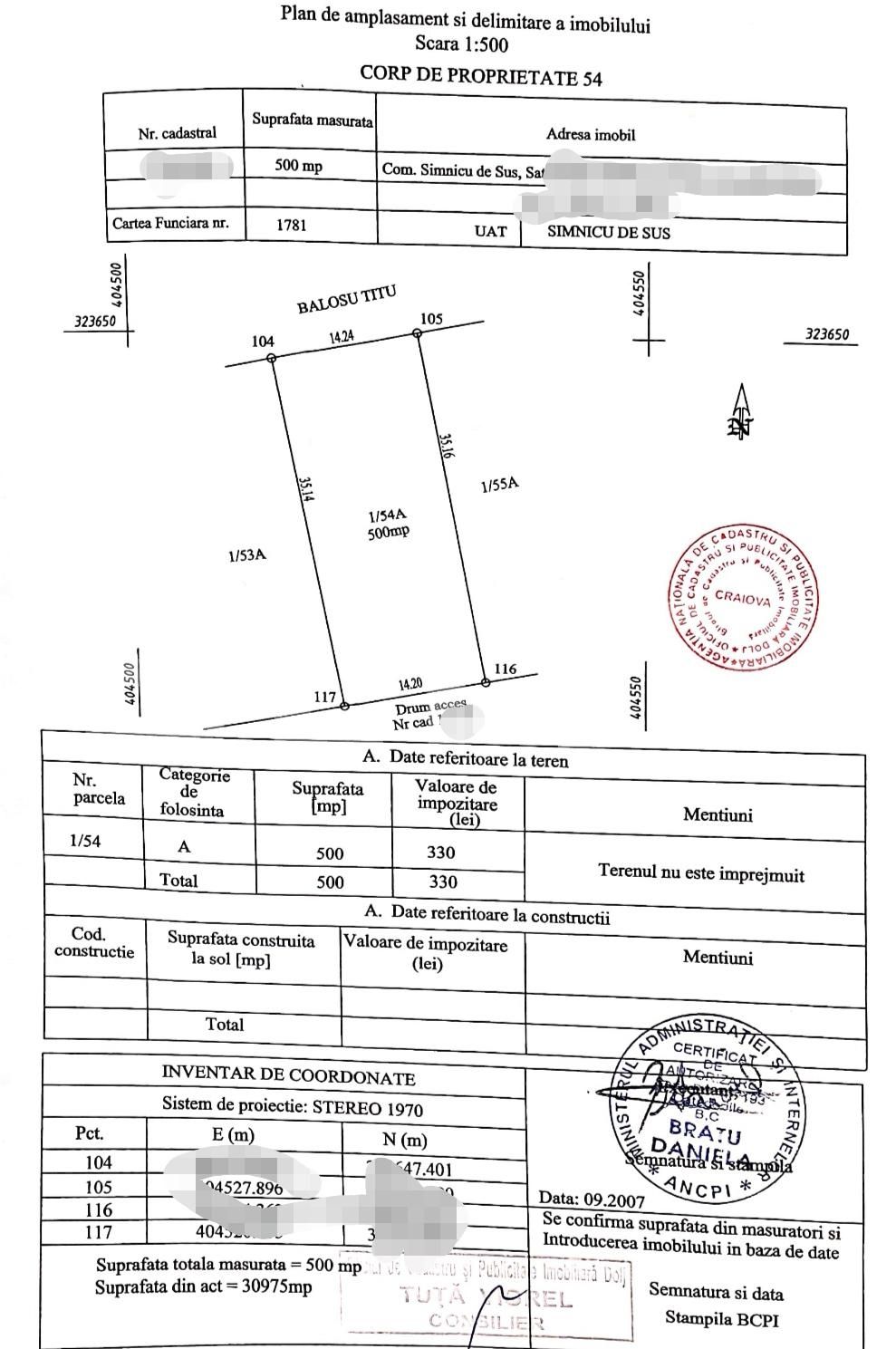 Teren de vânzare Simnicu de Sus  - 113102TV | BLITZ Craiova | Poza2