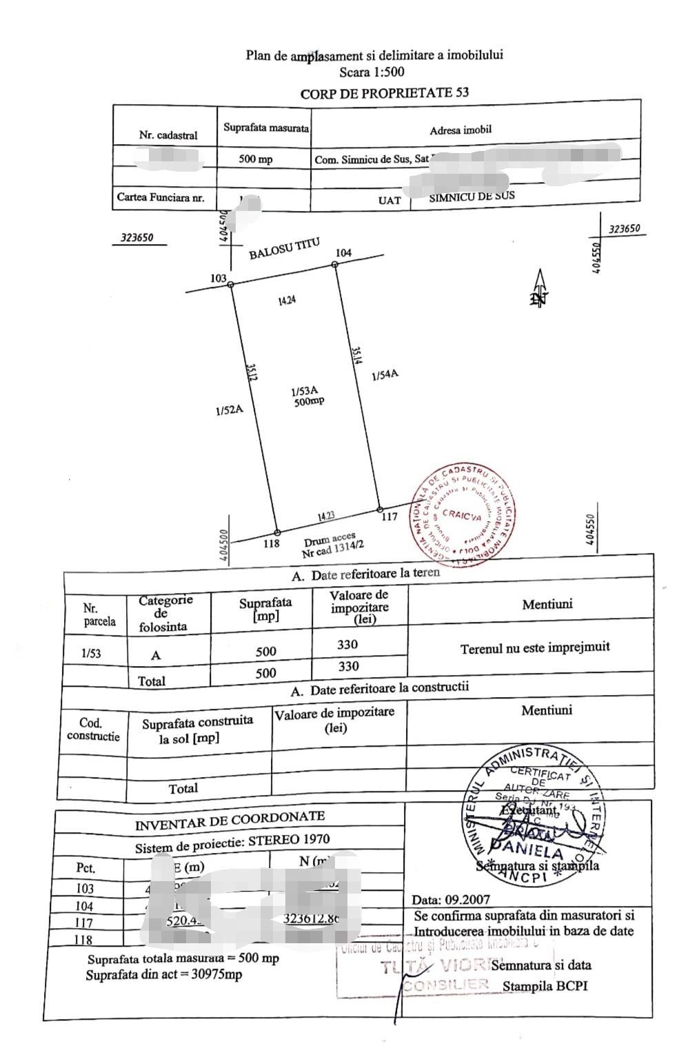 Teren de vânzare Simnicu de Sus  - 113102TV | BLITZ Craiova | Poza1