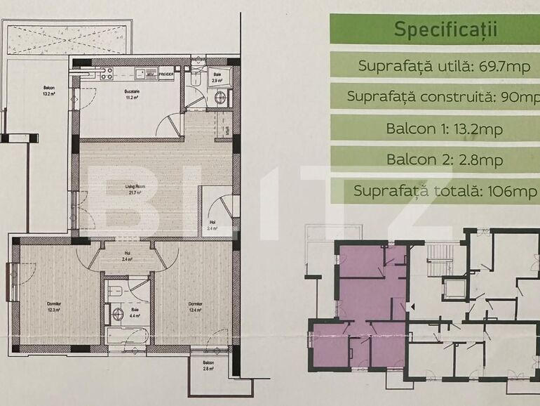 Apartament de vânzare 3 camere Romanesti - 119869AV | BLITZ Craiova | Poza1