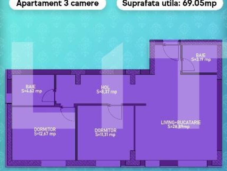 Apartament de vânzare 3 camere Cornitoiu - 121511AV | BLITZ Craiova | Poza1