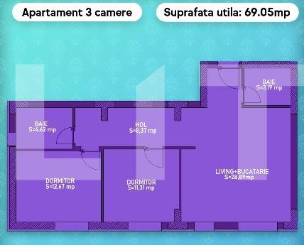 Apartament de vânzare 3 camere Cornitoiu - 121511AV | BLITZ Craiova | Poza1