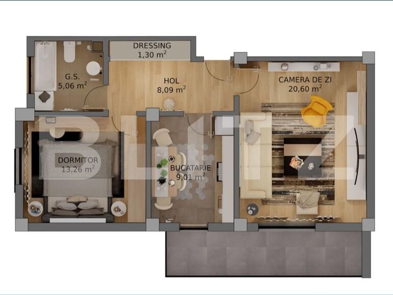 Apartament de vânzare 2 camere Veteranilor - 122093AV | BLITZ Craiova | Poza1