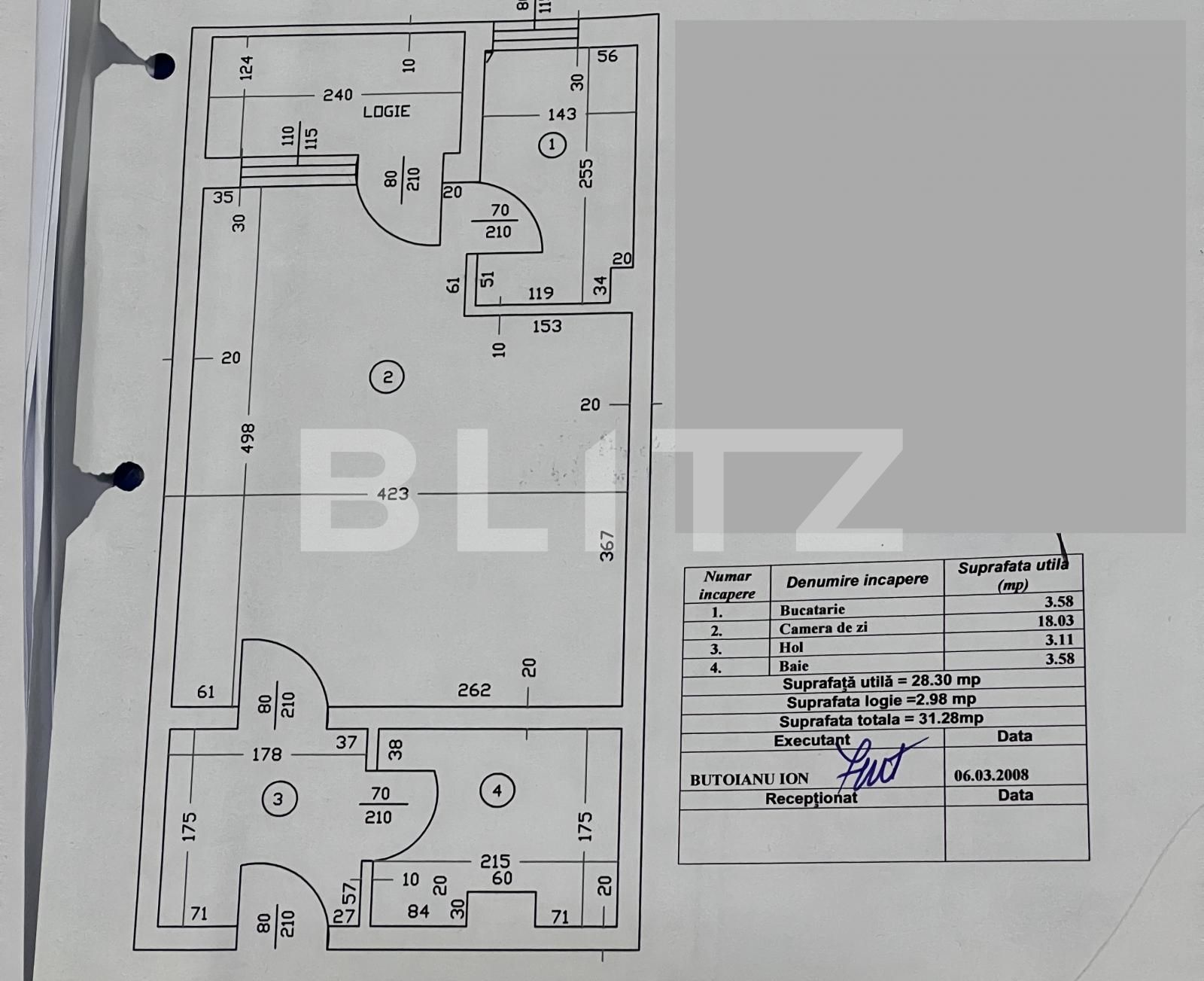 Garsonieră spațioasă, 28.3mp, zona Lidl - Valea Roșie - Luminos, Renovat & Mobilat