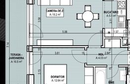 Apartament 2 camere tip studio, 54.49mp, parter, cartierul Brazda