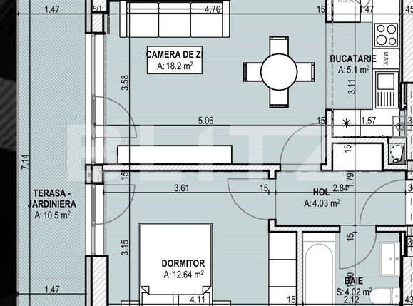 Apartament de vânzare 2 camere Brazda lui Novac - 128880AV | BLITZ Craiova | Poza1
