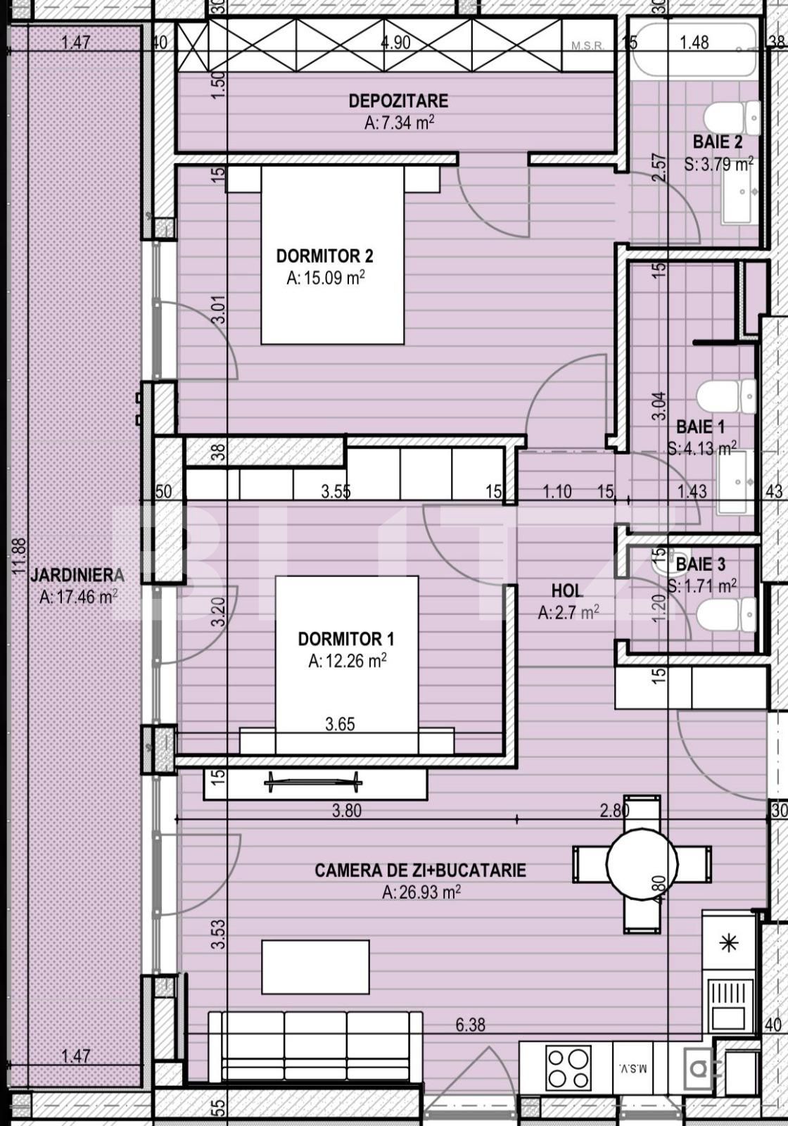 Apartament de vânzare 3 camere Brazda lui Novac - 128887AV | BLITZ Craiova | Poza2