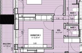 Apartament 3 camere, 87.71mp, cartierul Brazda