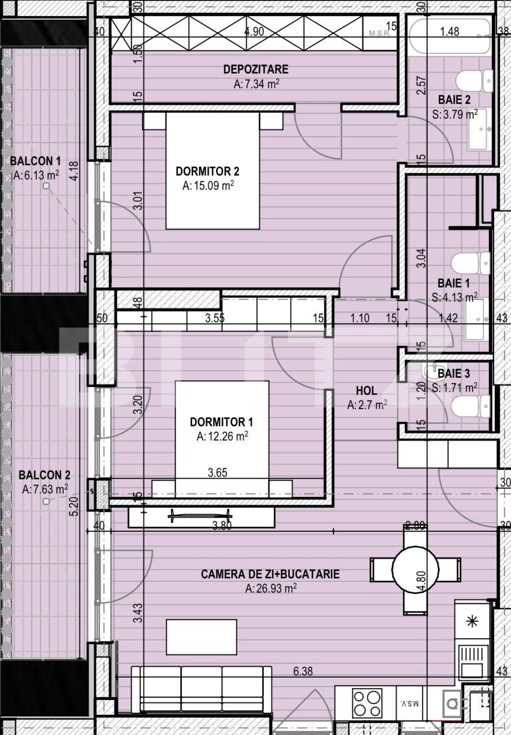 Apartament de vânzare 3 camere Brazda lui Novac - 128923AV | BLITZ Craiova | Poza2