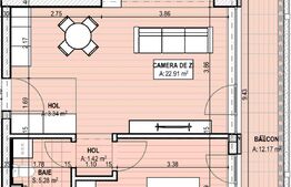Apartament 2 camere, 65.52mp, cartierul Brazda