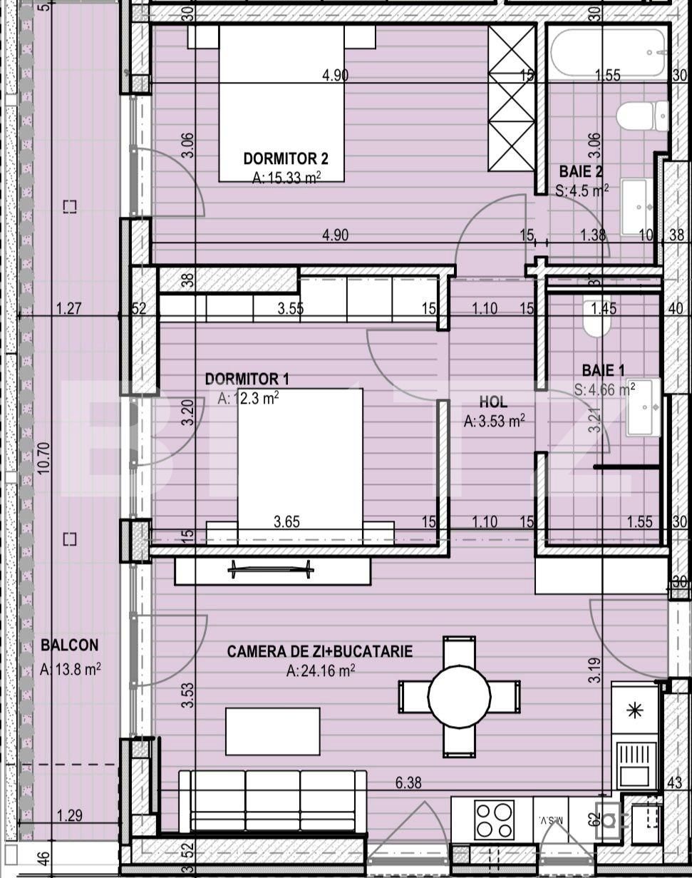 Apartament de vânzare 3 camere Brazda lui Novac - 128937AV | BLITZ Craiova | Poza2