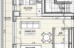 Garsoniera 37.74mp, cartier Brazda