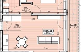 Apartament 2 camere, 65.63mp, cartierul Brazda