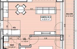 Apartament 2 camere, 65.54mp, cartierul Brazda