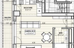 Garsoniera 37.74mp, cartier Brazda