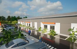 Hale noi pe parter sau P + 1, 1.755 mp utili, teren 4.000 mp, zona industrială Ghercești