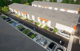 Hale noi pe parter sau P + 1, 1.755 mp utili, teren 4.000 mp, zona industrială Ghercești