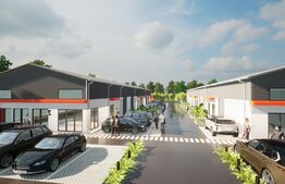 Hale noi pe parter sau P + 1, 1.755 mp utili, teren 4.000 mp, zona industrială Ghercești