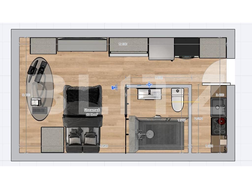 Cameră de Cămin Renovată la etajul 3/4 în Cartierul George Enescu - zona Mall Promenada